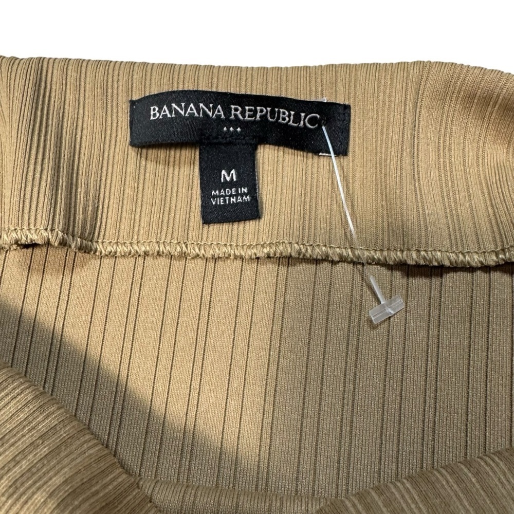 New Banana Republic Ribbed Straight Neck Whiskey Top Size M - Picture 7 of 8